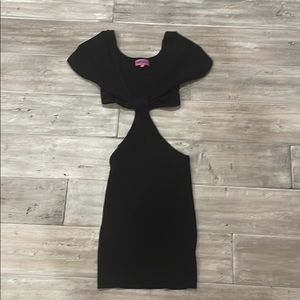 Edikted becky cut out ribbed dress